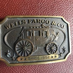 Brass Wells Fargo belt buckle